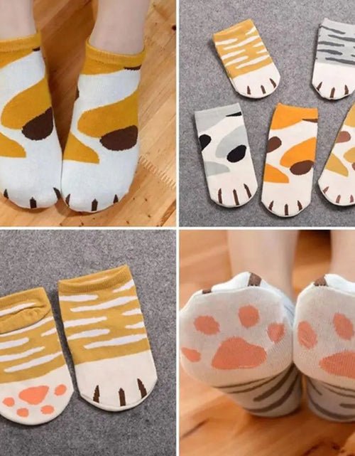 Load image into Gallery viewer, Cartoon Cute Cats Paw Socks

