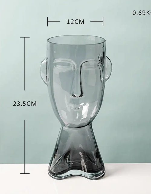 Load image into Gallery viewer, Abstract Human Face Glass Flower
