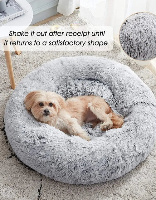 Load image into Gallery viewer, Calming Anti-Anxiety Donut Bed for Dogs and Cats
