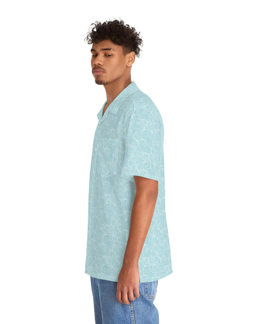 Load image into Gallery viewer, Men&#39;s Tropical Ocean Print Hawaiian Shirt
