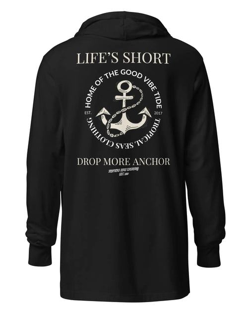 Load image into Gallery viewer, Unisex Drop More Anchor Hooded Long-Sleeve Tee
