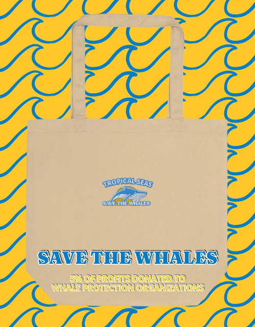 Load image into Gallery viewer, &#39;Save the Whales&#39; Eco Tote Bag
