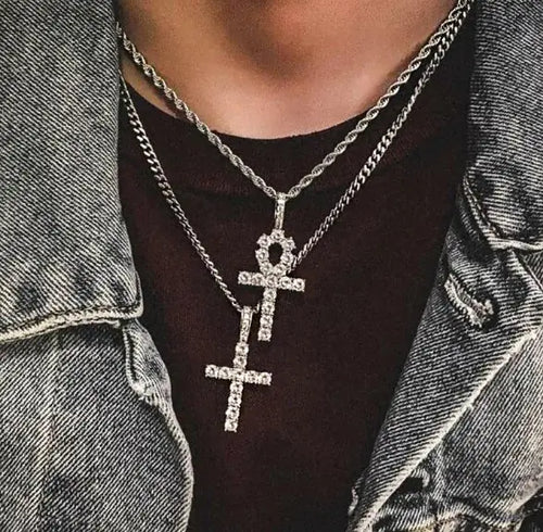 Load image into Gallery viewer, Hip Hop Cross Necklace
