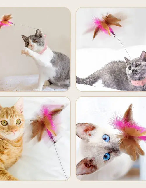 Load image into Gallery viewer, Pets Collar Kitten Playing Teaser Wand
