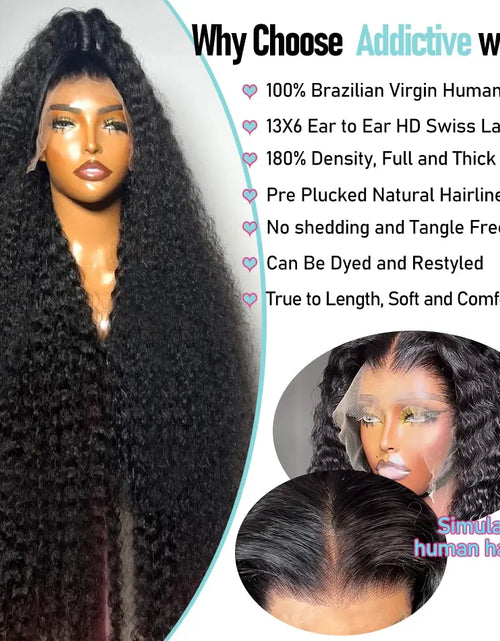 Load image into Gallery viewer, 250% Deep Wave 13x6 Lace Frontal Human Hair Wigs Transparent Brazilian Remy 30 40 Inch Water Wave 13x4 Lace Front Wig For Women
