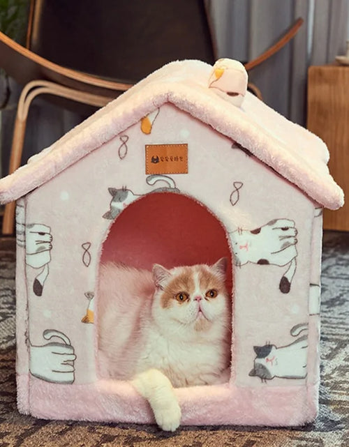Load image into Gallery viewer, Foldable Winter Warm Dog House Kennel Bed Mat for Small to Medium Pets
