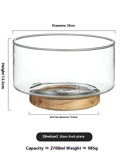 Load image into Gallery viewer, Fruit Bowl with Wooden Base
