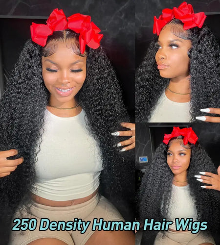 250% Deep Wave 13x6 Lace Frontal Human Hair Wigs Transparent Brazilian Remy 30 40 Inch Water Wave 13x4 Lace Front Wig For Women