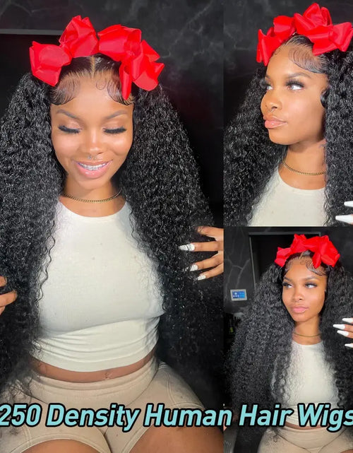 Load image into Gallery viewer, 250% Deep Wave 13x6 Lace Frontal Human Hair Wigs Transparent Brazilian Remy 30 40 Inch Water Wave 13x4 Lace Front Wig For Women
