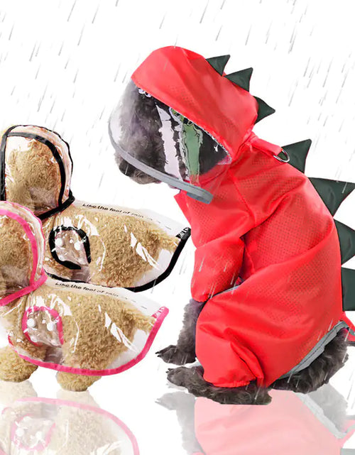 Load image into Gallery viewer, Dinosaur Raincoat for Dogs
