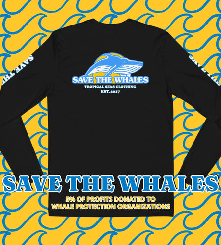 Save the Whales Long Sleeve Fitted Crew