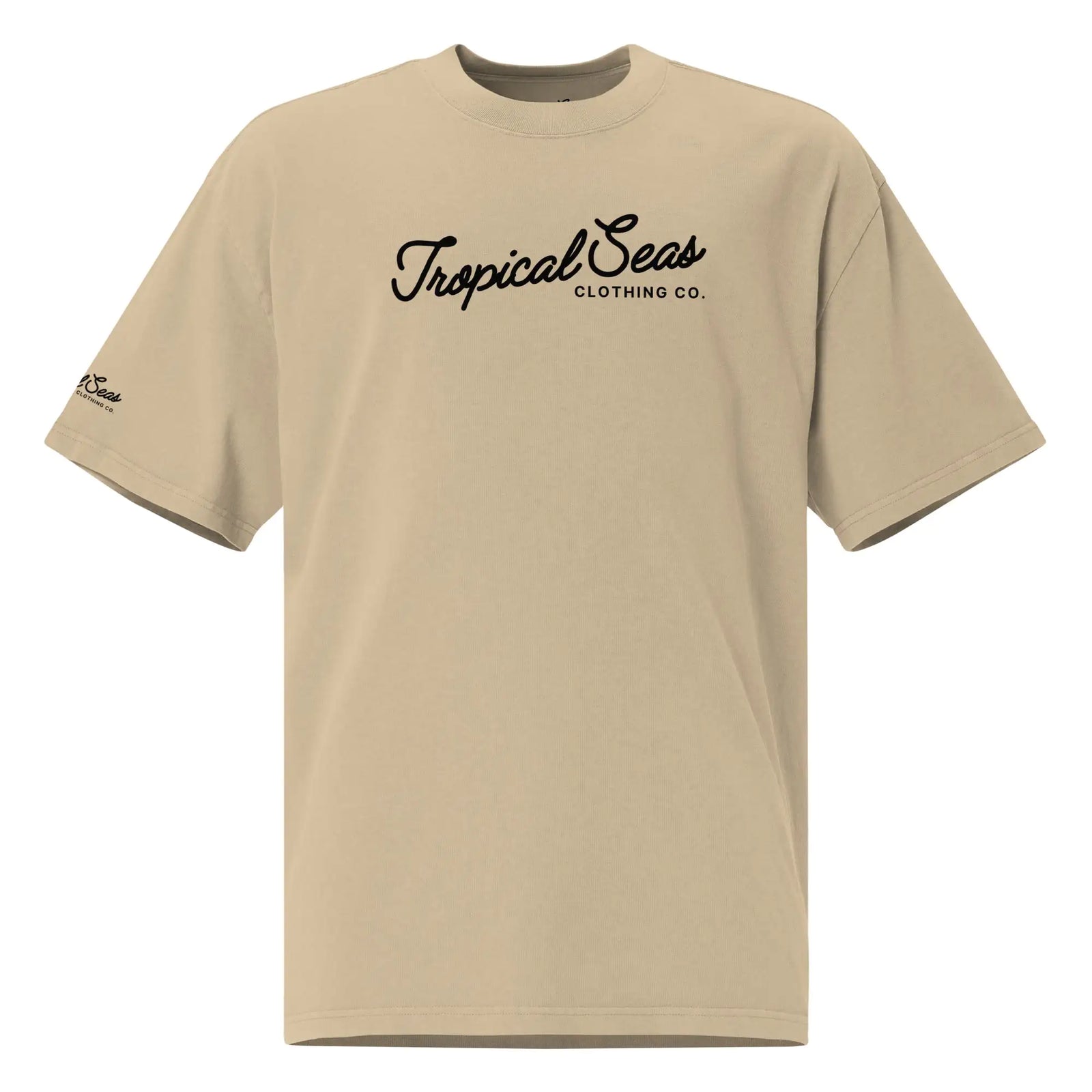 Oversized Tropical Seas Printed Faded T-shirt