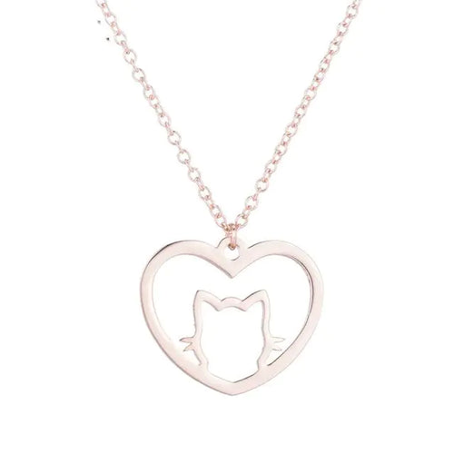 Load image into Gallery viewer, Cat Heart Necklace
