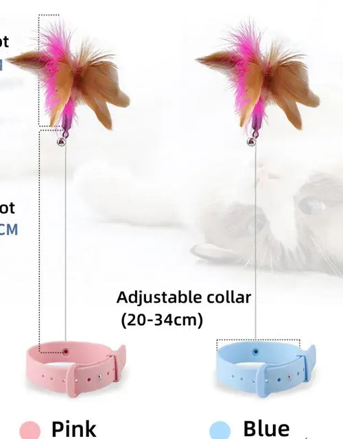 Load image into Gallery viewer, Pets Collar Kitten Playing Teaser Wand
