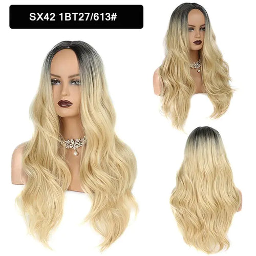 Load image into Gallery viewer, Wavy Middle Part Wigs

