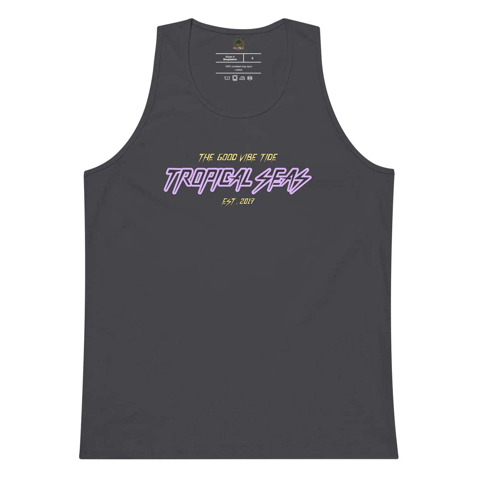 Men’s Premium Cartoon Shark Surfer Tank Top