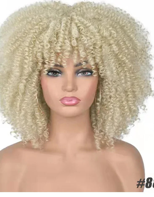 Load image into Gallery viewer, Curly Wig With Bangs
