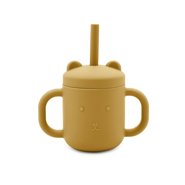 Children Portable Binaural Cup Straw