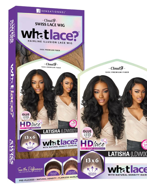 Load image into Gallery viewer, Sensationnel What lace 13x6 wigs - latisha synthetic wig cloud 9 with preplucked hairline hd lace - Whatlace Latisha (T1B/30) T1B/30
