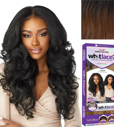 Sensationnel What lace 13x6 wigs - latisha synthetic wig cloud 9 with preplucked hairline hd lace - Whatlace Latisha (T1B/30) T1B/30