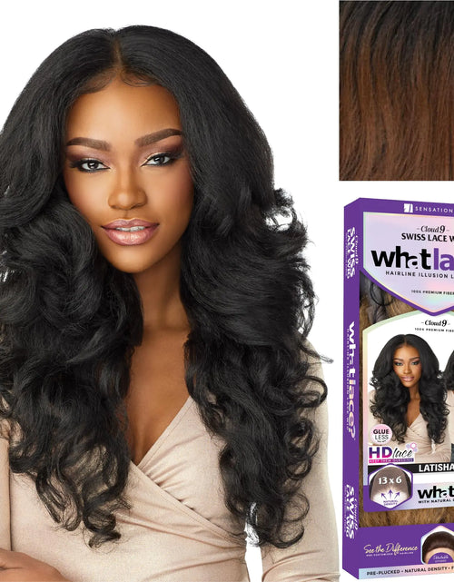 Load image into Gallery viewer, Sensationnel What lace 13x6 wigs - latisha synthetic wig cloud 9 with preplucked hairline hd lace - Whatlace Latisha (T1B/30) T1B/30
