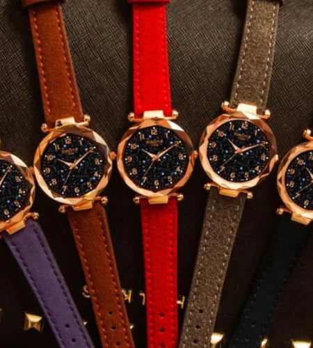 Premium Leather Star Sky Watch