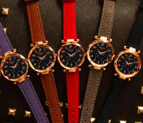 Load image into Gallery viewer, Premium Leather Star Sky Watch
