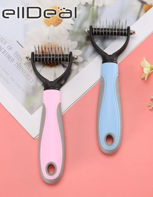 Load image into Gallery viewer, Precise Hair Removal Comb: Dematting and Deshedding Grooming Tool for Dogs and Cats
