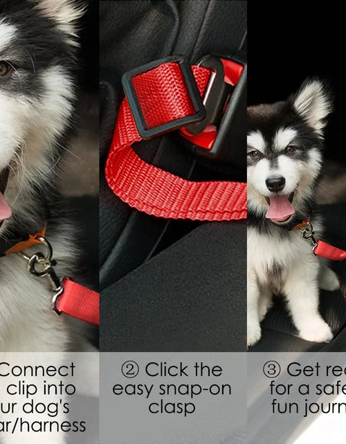 Load image into Gallery viewer, Pet Car Safety Belt Harness: Adjustable Seat Belt for Dogs and Cats
