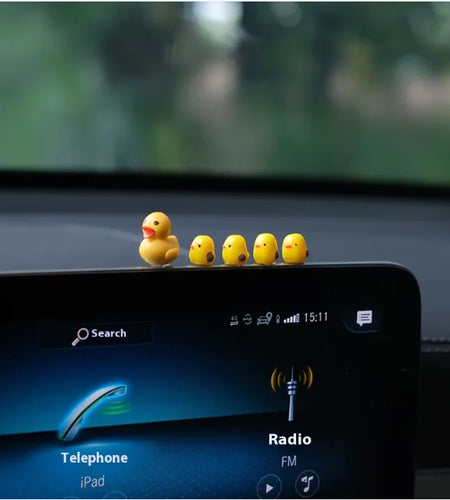 Quack Joy Mini Yellow Duck Car Dashboard Ornament