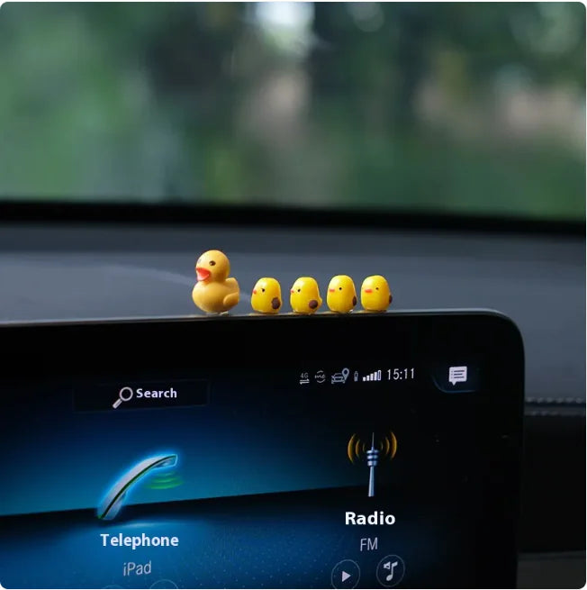 Quack Joy Mini Yellow Duck Car Dashboard Ornament
