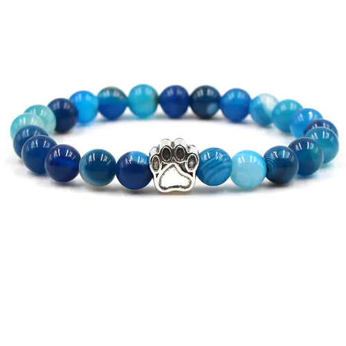Load image into Gallery viewer, Pet Footprint Stone Bracelets
