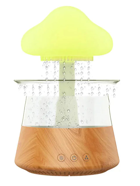 Load image into Gallery viewer, Ultrasonic Atomizing Cloud And Rain Humidifier Wood Grain Seven Color Light Aromatherapy Machine
