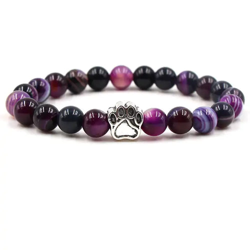 Load image into Gallery viewer, Pet Footprint Stone Bracelets
