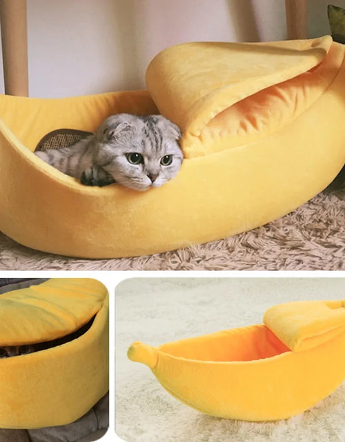 Load image into Gallery viewer, Funny Banana Cats Bed House
