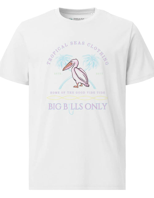 Load image into Gallery viewer, Premium Men&#39;s Tropical Pelican Organic Cotton T-Shirt – Sustainable Comfort with Coastal Style
