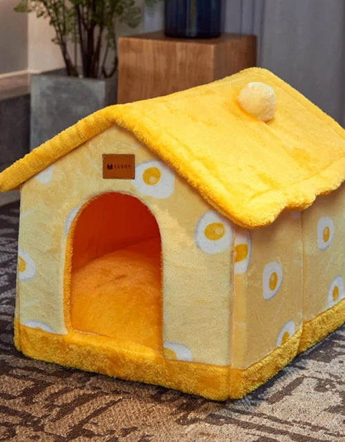 Load image into Gallery viewer, Foldable Winter Warm Dog House Kennel Bed Mat for Small to Medium Pets
