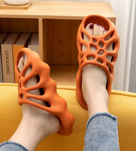 Cut Out Platform Slippers
