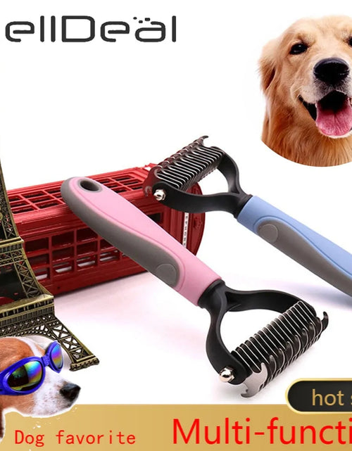 Load image into Gallery viewer, Precise Hair Removal Comb: Dematting and Deshedding Grooming Tool for Dogs and Cats
