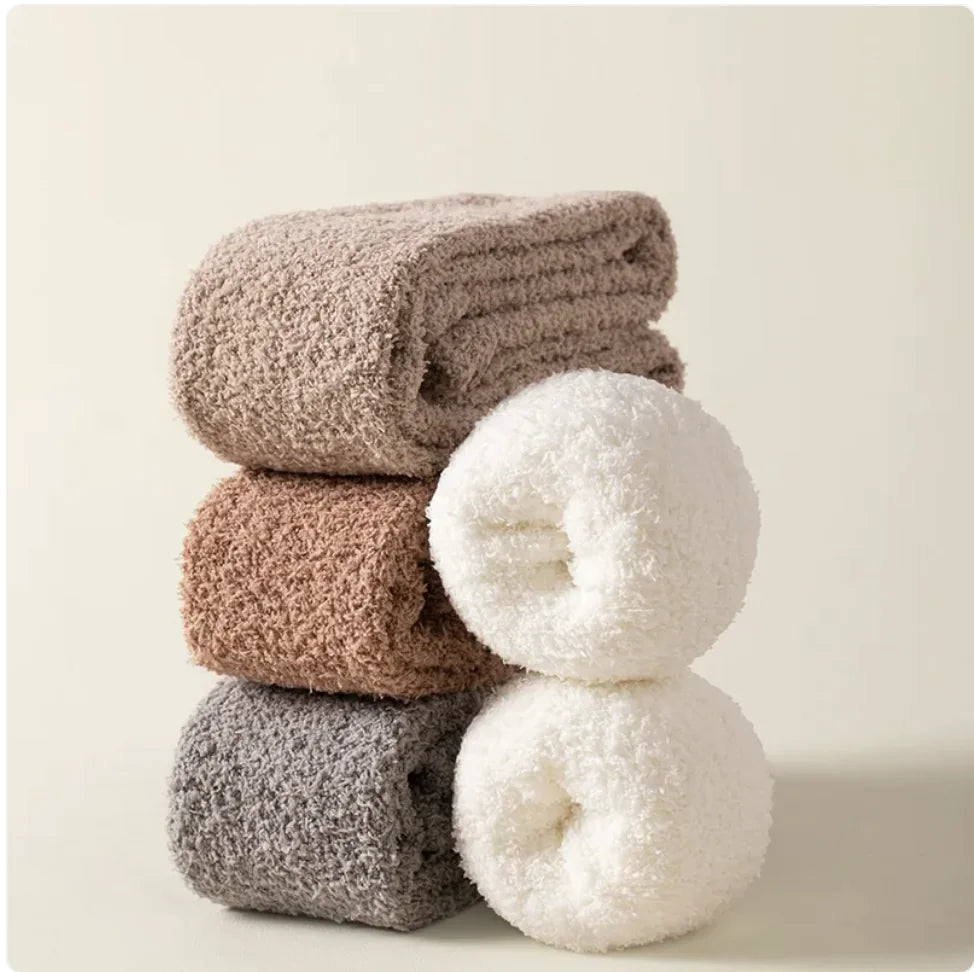 Cozy Over-the-Knee Coral Fleece Socks