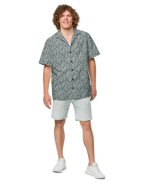 Load image into Gallery viewer, Grey Palm button shirt
