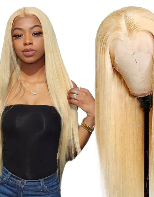 Load image into Gallery viewer, Matte Gold Long Straight Lace Front Wig
