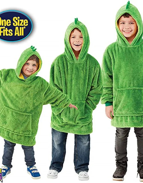 Load image into Gallery viewer, Dinosaur Hooded Sweatshirt
