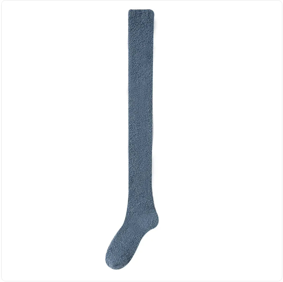 Cozy Over-the-Knee Coral Fleece Socks