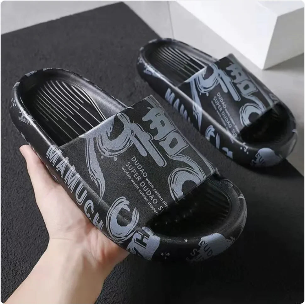 Men's Thick Sole Comfort Slippers for Home