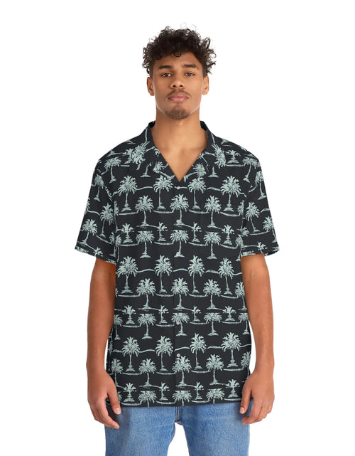 Load image into Gallery viewer, Men&#39;s Midnight Island Hawaiian Shirt

