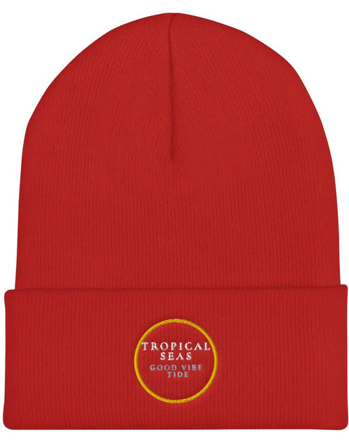 Load image into Gallery viewer, Tropical Seas Cuffed Beanie
