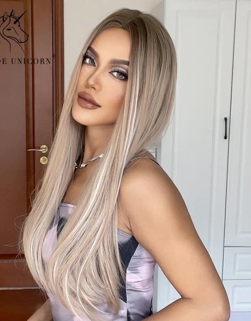 Load image into Gallery viewer, Synthetic Long Brown Wig
