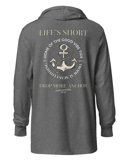 Load image into Gallery viewer, Unisex Drop More Anchor Hooded Long-Sleeve Tee
