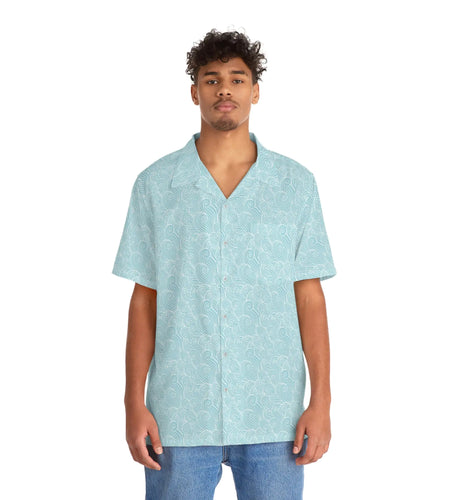 Men's Tropical Ocean Print Hawaiian Shirt
